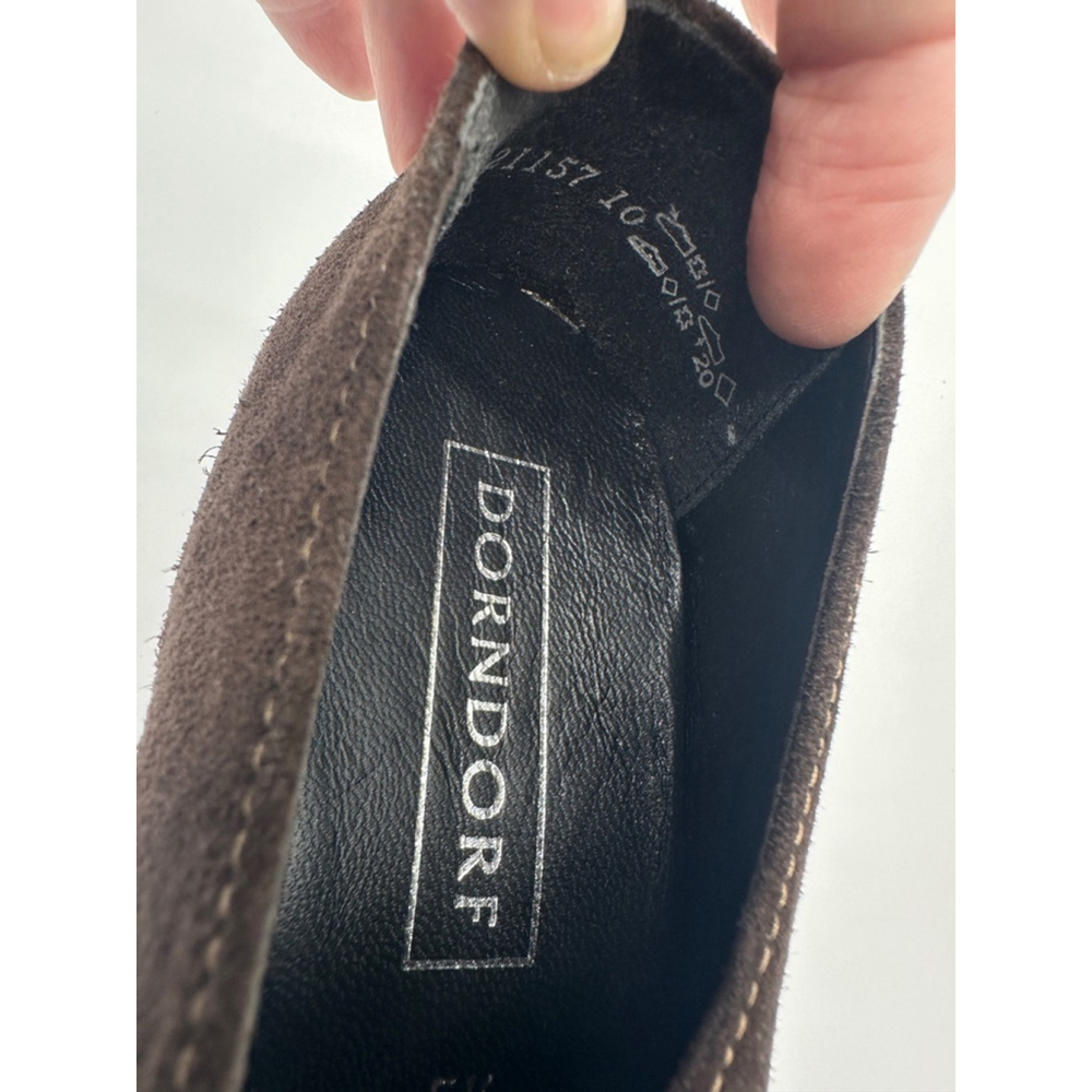 Dorndorf Y2K Brown Suede Croc Monk Strap Square Toe Heels 7.5 - Picture 6 of 9
